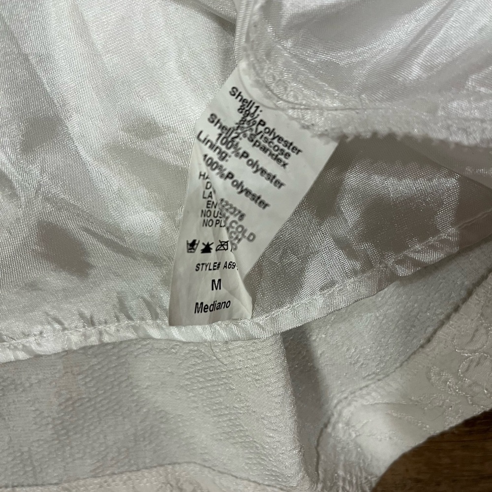 Mustard Seed Ivory Floral Jacquard Fit and Flare Mini Dress Size Medium - Picture 6 of 7